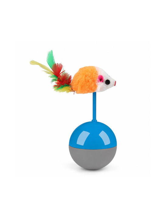 Interactive Toy Cats Mouse Rocking Base Blue