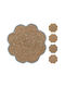Koopman Round Beige Plastic Placemats