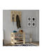 Mobilier de Hol cu Suport pentru Haine și Suport pentru Pantofi Culoare Stejar 69.8x33.6x60cm