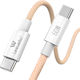 Leewello Braided Cable USB-C male - USB-C 60W PD Πορτοκαλί 1m 6901777832075-ORG