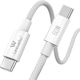 Leewello Braided USB-C Male To USB-C 60W PD Cable White 1m 6901777832075-WHT