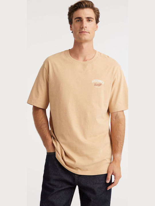 HER JAZZ Tricou Cu Mânecă Scurtă Bej