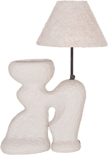 Table Lamp with Orange Shade and Base