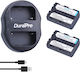 Set 2 Np-fm500h 1800 Mah Baterii Încărcător Dublu Sony Alpha Slt-a57 A58 A65 A65v A77 A77v A99 Clm-v55 Dslr-a100 A200 A300 A350 A450 A5000