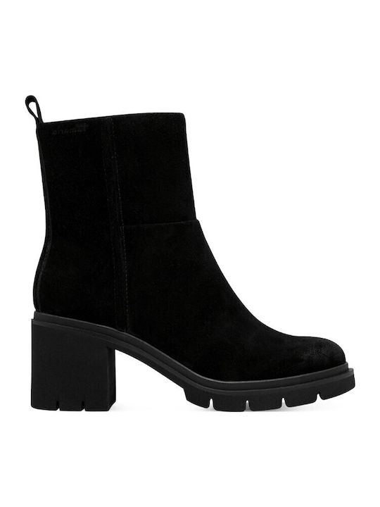 Tamaris Leder Damen Stiefeletten Schwarz