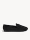 Loafers Dama Negru Cu Textură Suede Detaliu Penny