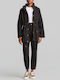 Long Women's Jean Jacket Black