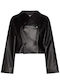 Women's Leather Jacket for Winter Black
