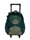 abo You Croc My World School Trolley Bag Kindergarten with Water Bottle Holder Green 26 x 12 x 35cm