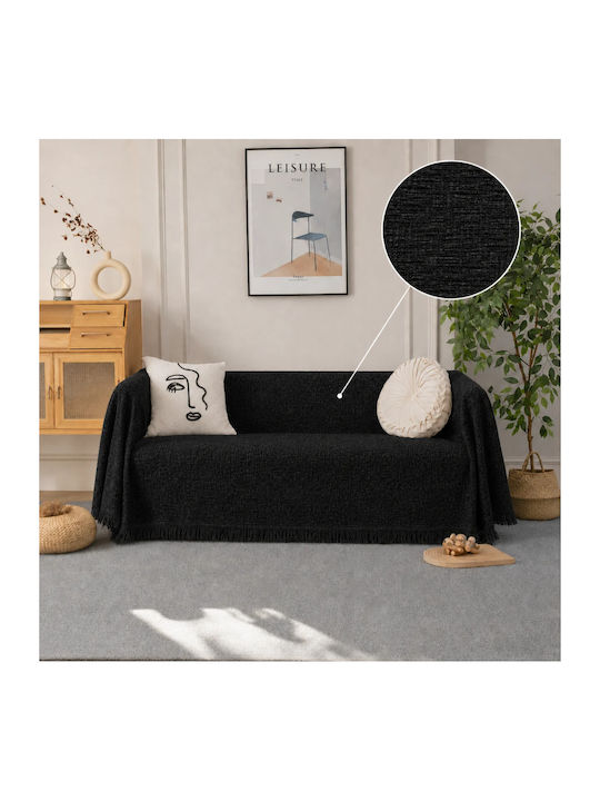 My Home Luxury Chenille Armchair Throw 180x180c...