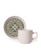 Hermia Set Cesti Ceai Ceramice Albe 184ml 8 Bucăți