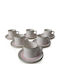 Hermia Set Cesti Ceai Ceramice Multicolore 184ml 12 Bucăți