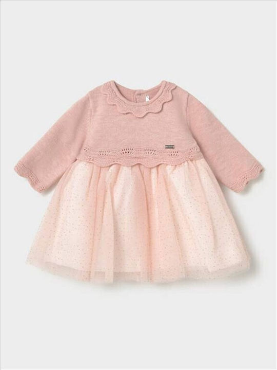 Mayoral Mädchenkleid Gestrickt Rosa