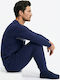 Nina Club Berge Herrenpyjama 100% Baumwollene Blaue Nc27710-61-Blaue