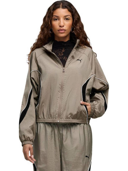Sport Damen Sweatshirt Jacke Grau