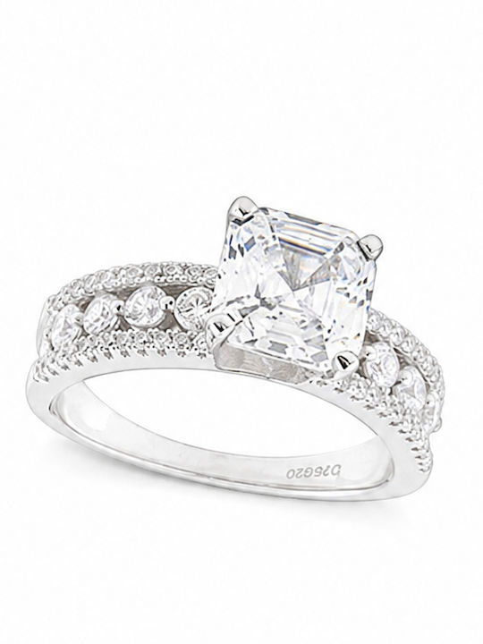 Breeze Women's Ring with Zircon in Silver