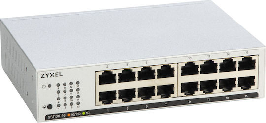 Zyxel GS1100-16 v4 Unmanaged Switch με 16 Θύρες Ethernet