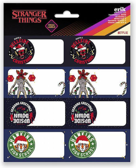 Grupo Erik Stranger Things Notebook Etiketten 80 Stück