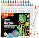 Ohuhu Acrylic Cotton-Core Basic Colors Drawing ...