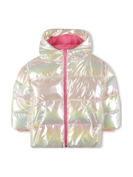 Kids Casual Short Jacket with Hood Beige