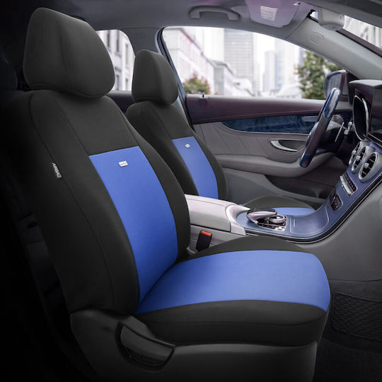 Car Seat Covers Otom Flex Design Universal Cotton Fabric Rachel Set Front Rear 10 Pieces Black Blue Flx-107