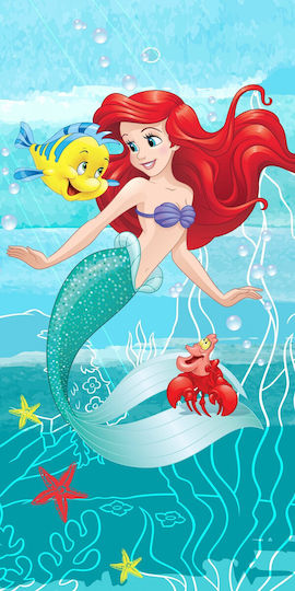 Детска Кърпа За Баня И Плаж Disney Princess Ariel Friends 70x140см
