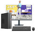 OptimX T5 SFF + 24" FHD Monitor + Wired Keyboard And Mouse Kit Recondiționat Grad A (Core i3-9100/16GB/1TB SSD/W11 Pro)