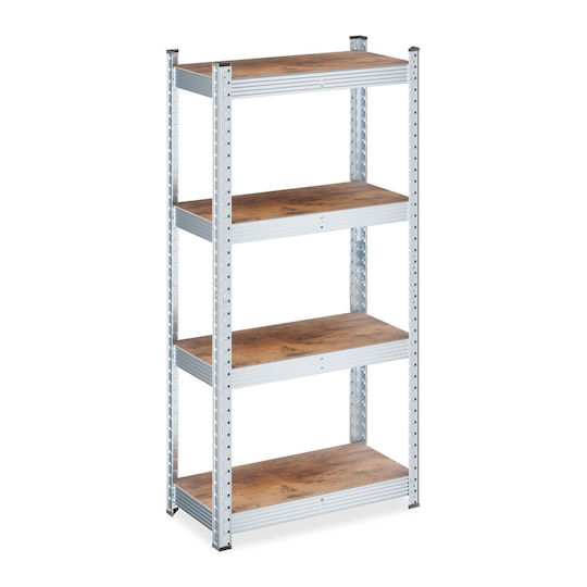 Relaxdays Dexion Shelf 60x30x120cm With 4 Shelves Total Load Capacity 2800kg