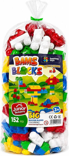Hashtag Toys Cuburi de construit educative Bams Block pentru 3+ ani 152 buc HTB1192
