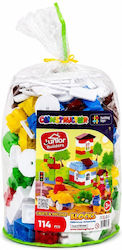 Hashtag Toys Cuburi de construit educative Construction Set 2 pentru 3+ ani 114 buc HTB1200