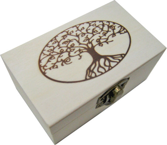 Hölzernes Box Pyrographie Decoupage Wishing Tree 6 Stück