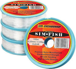 Fishing Line Sim Fish Engineering Colour Transparent Size 1.00mm Fishing Line Sim Fish Engineering Colour Transparent Size 1.00mm