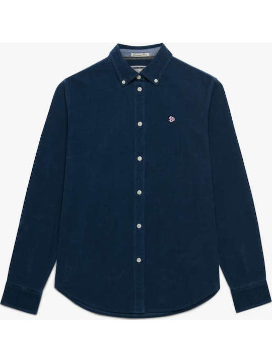 Shirt Shirt Μακρυμάνικο Γυναικείο Κοτλέ Πουκάμισο Insignia Blue