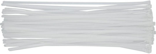 Πλαστικοί Δεσμοί Αποσπώμενοι 7,6x450 Mm 50 Τεμ Λευκοί