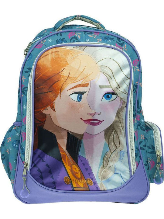 24home.gr Frozen School Backpack for Elementary with Water Bottle Holder 35 x 20 x 46cm