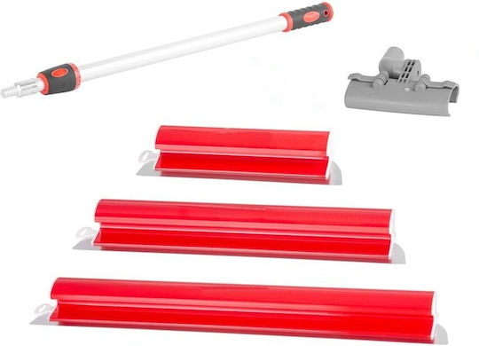 Set 3 Spatule Profesionale Pentru Glet Oțel Inoxidabil 25 Cm 40 Cm 60 Cm Grosimea Lamei 0,3 Mm Mâner Extensibil 0,8-1,4 M