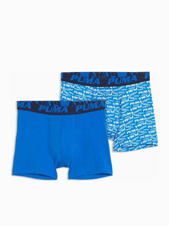 PUMA Scattered Logo Set Kids Boxers 2 Pieces Royal Navy