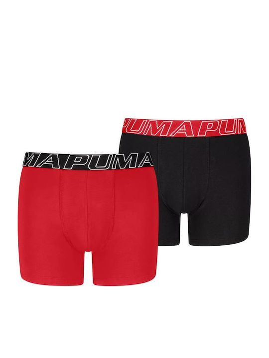 PUMA Slaunted Logo Σετ Παιδικά Μποξεράκια 2τμχ Red / Black