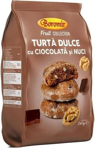 Biscuiți Boromir Gingerbread Chocolate Nuts cu Chipsuri Vegan 260gr