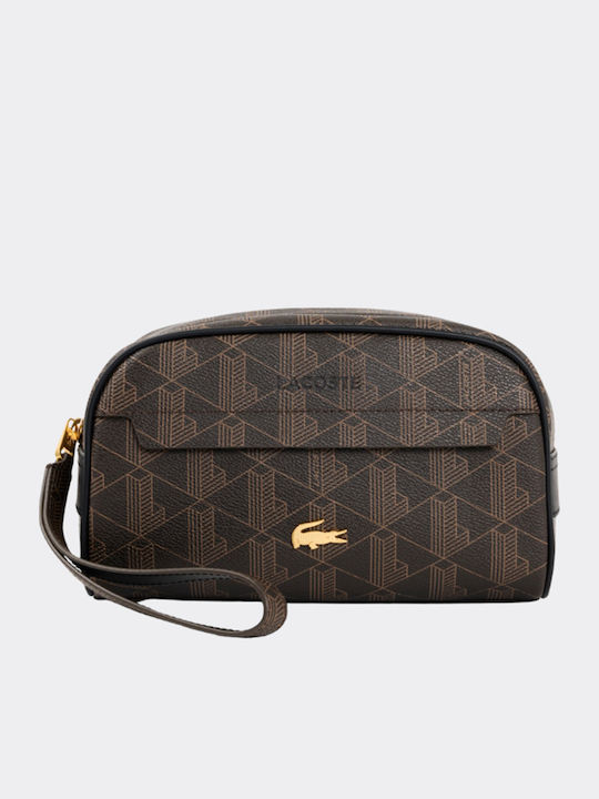 Lacoste Blend Toiletry Bag Unisex Νεσεσέρ Καφέ