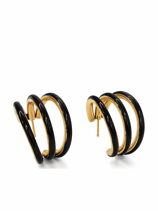 FantazyStores Black Hoop Earrings