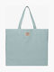 Oxford Stripe Stoff Damen Handtasche Türkis