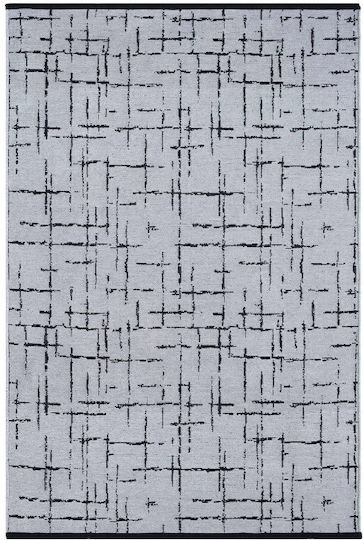 Koulis Carpets Rechteckiger Wohnzimmer Teppich Grau 64x140cm