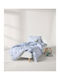 Kentia Set Bed Sheets for Single Bed 160x245cm Light Blue (3pcs)