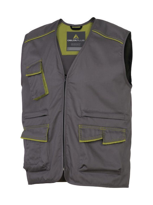 Delta Plus Men's Grey Work Vest