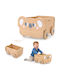 Mamabrum Kinder Spielzeugkiste Aus Holz Beige 30x26x19cm