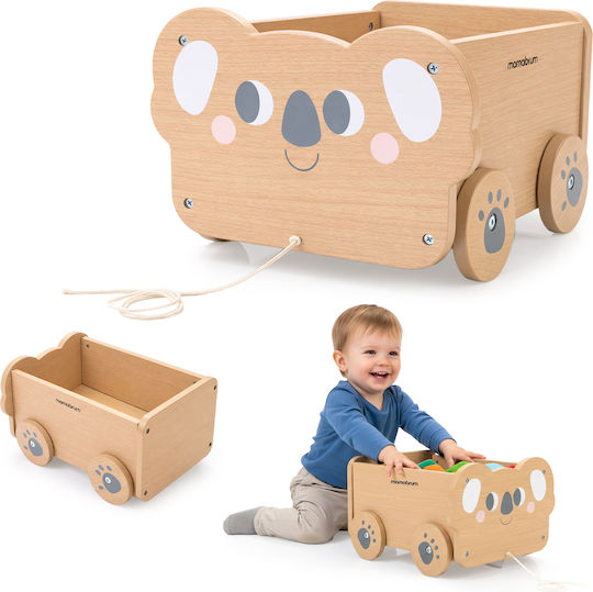Mamabrum Kinder Spielzeugkiste Aus Holz Beige 30x26x19cm