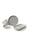 Hermia Gri Ceramică Set de Vase 10buc