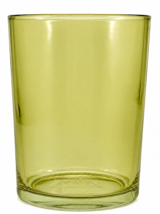 Kerzenhalter Glas in Gelber Farbe 10x12,5cm