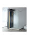 Devon Iwis Walk-in Duschwand mit Schiebetür 60x200cm Gold gebürstet